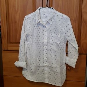 Gap long-sleeve cotton button up blouse/shirt